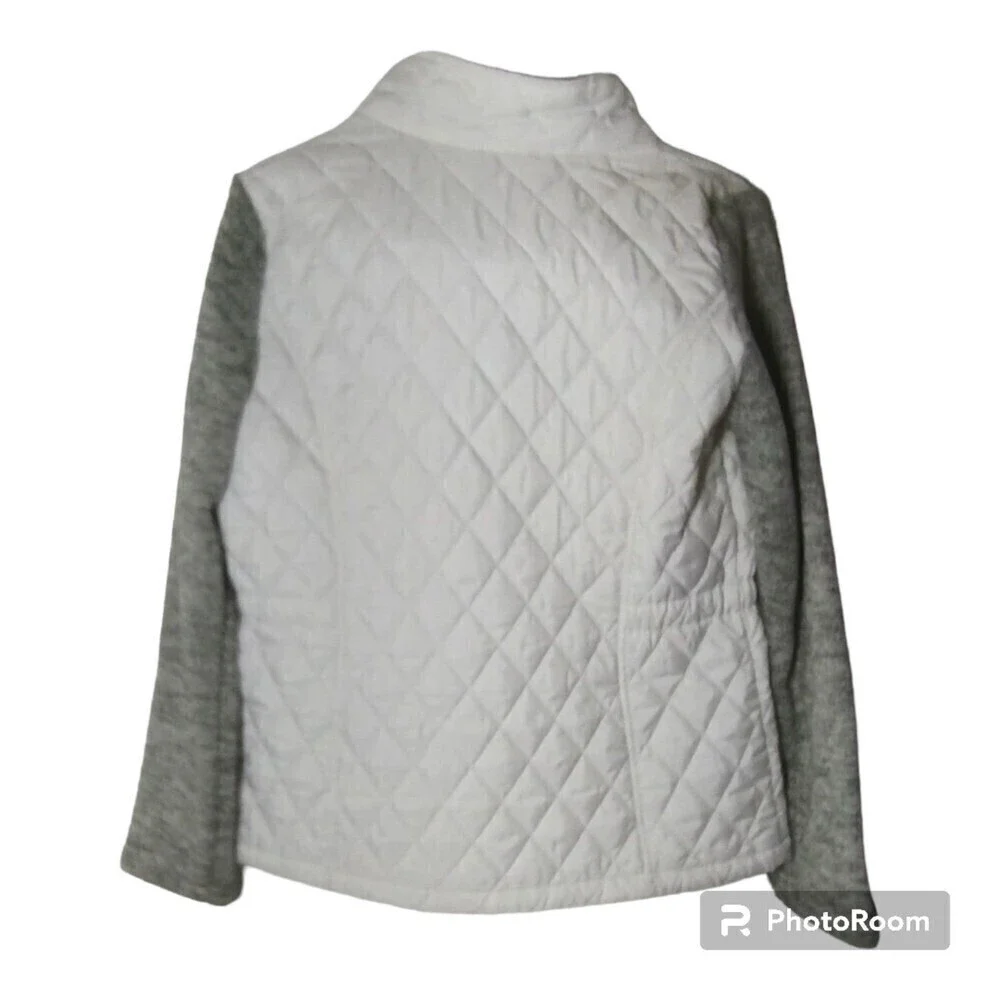 WeatherProof White and Grey and White Lightweight Puffer Athletic Jacket Size‎ M